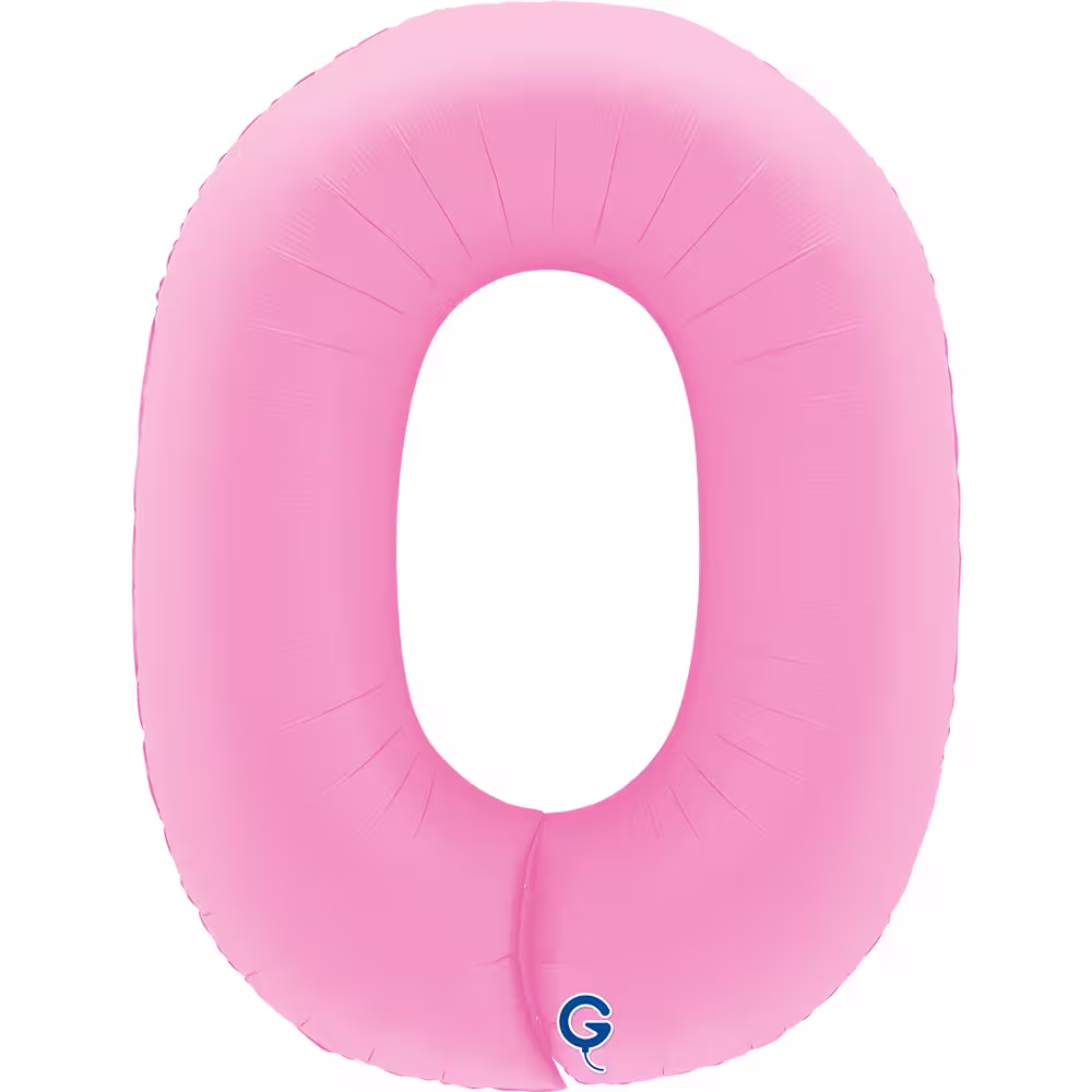 Folienballon Zahl Pastel-Rosa – Bild 2