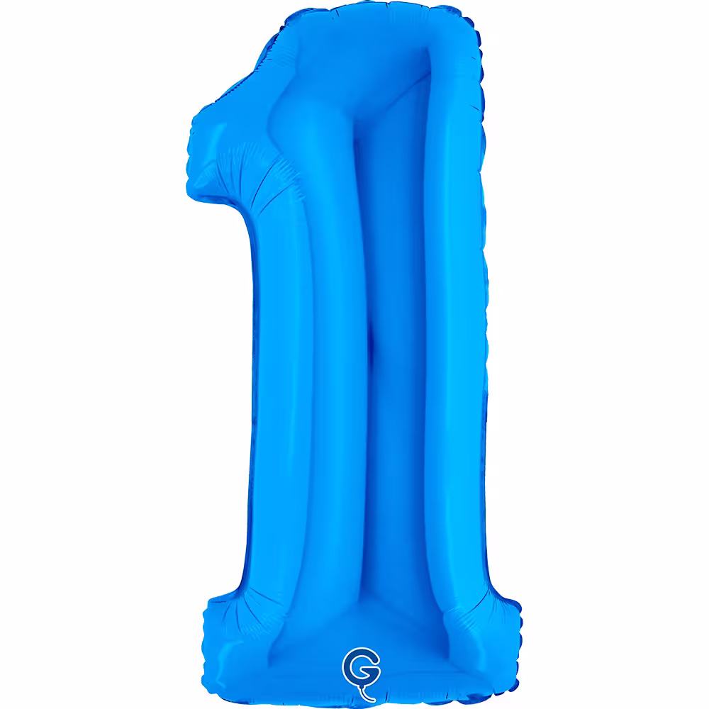 Folienballon Zahl Blau – Bild 1