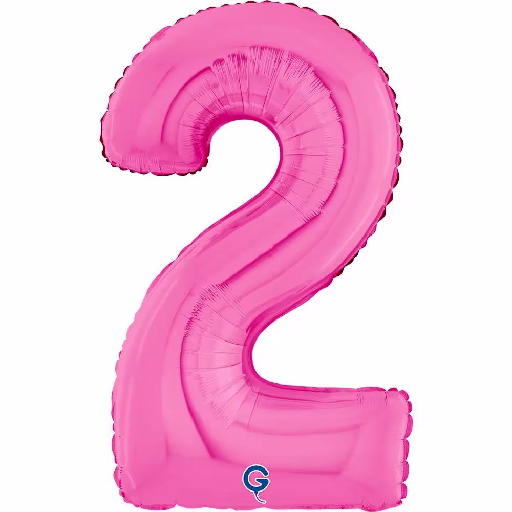 Folienballon Zahl Pink – Bild 3