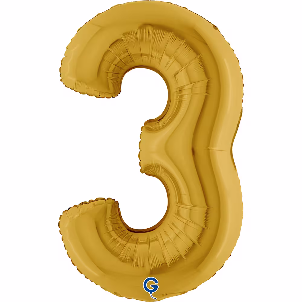 Folienballon Zahl Gold – Bild 4