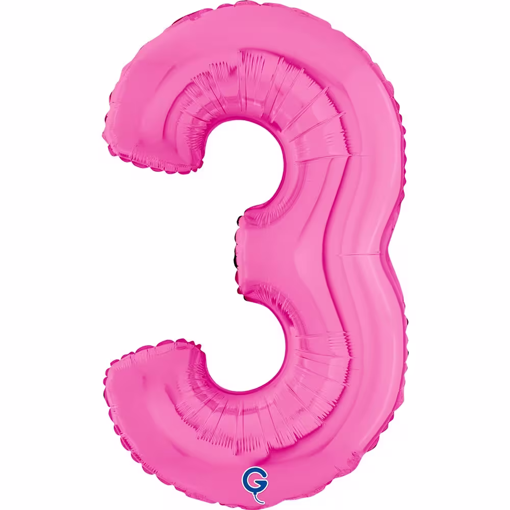 Folienballon Zahl Pink – Bild 4