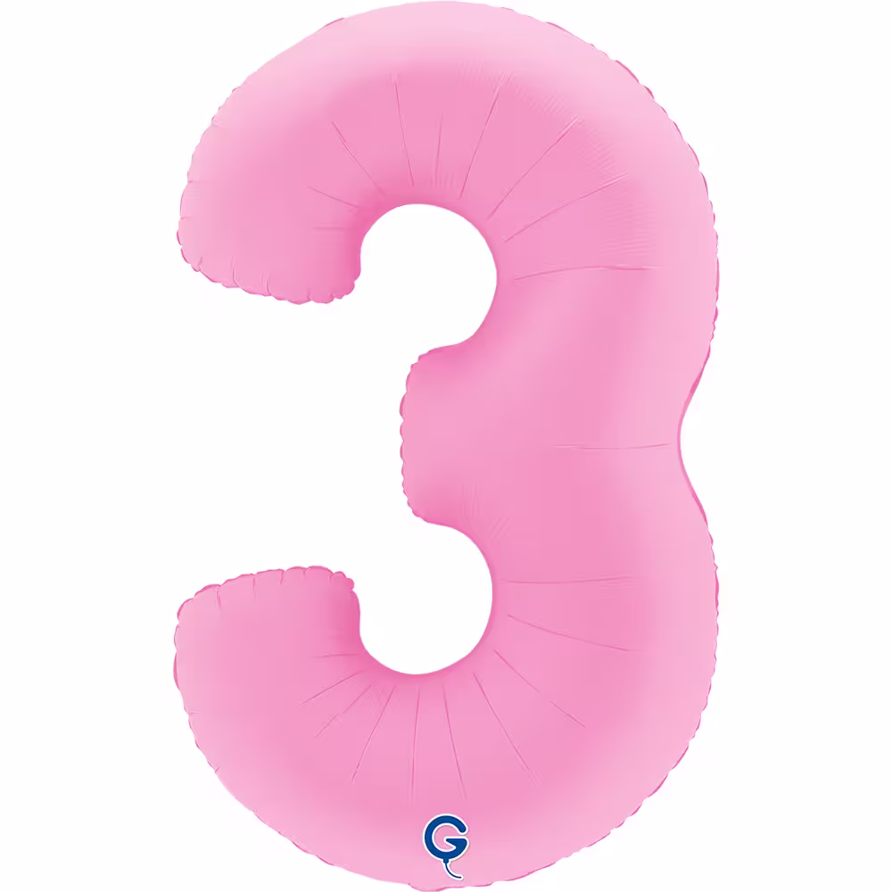 Folienballon Zahl Pastel-Rosa – Bild 4