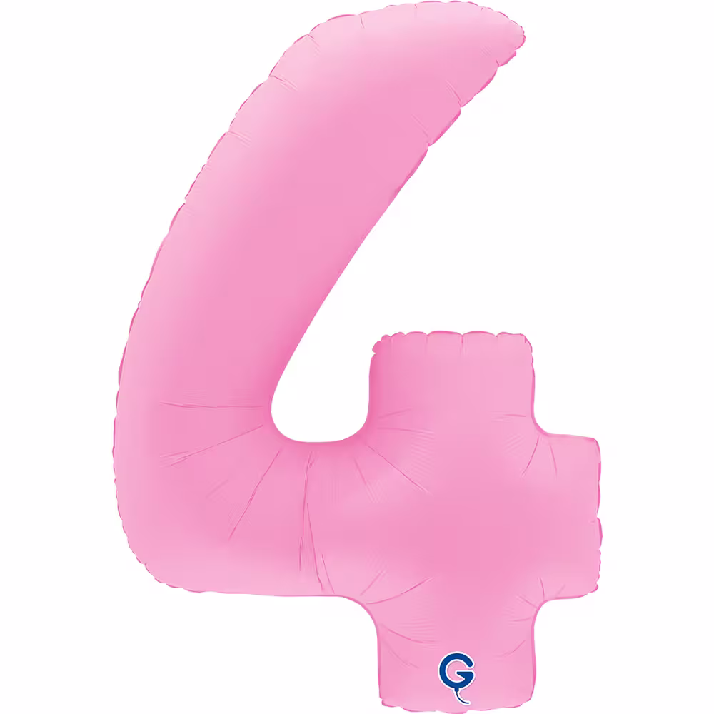 Folienballon Zahl Pastel-Rosa – Bild 5