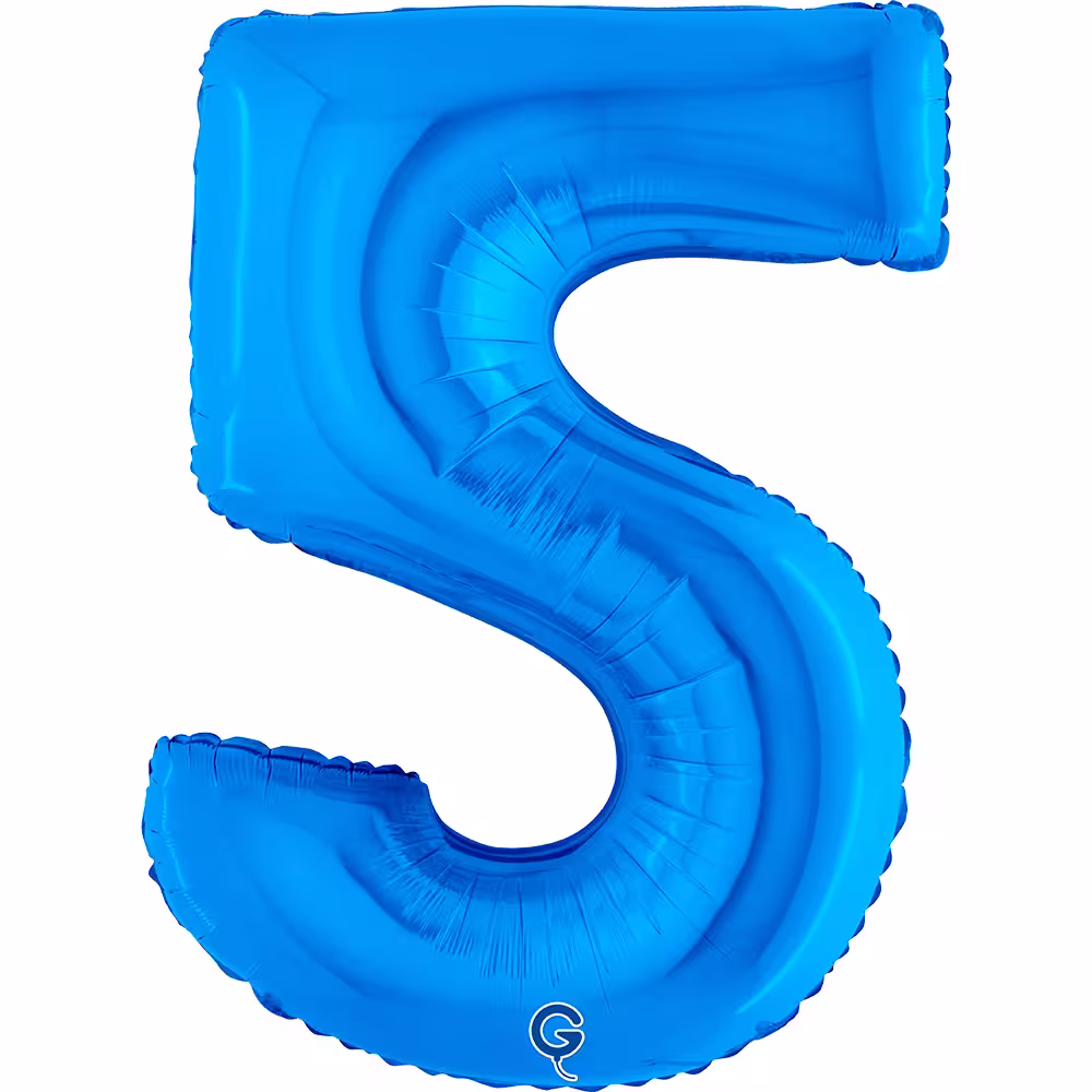 Folienballon Zahl Blau – Bild 6
