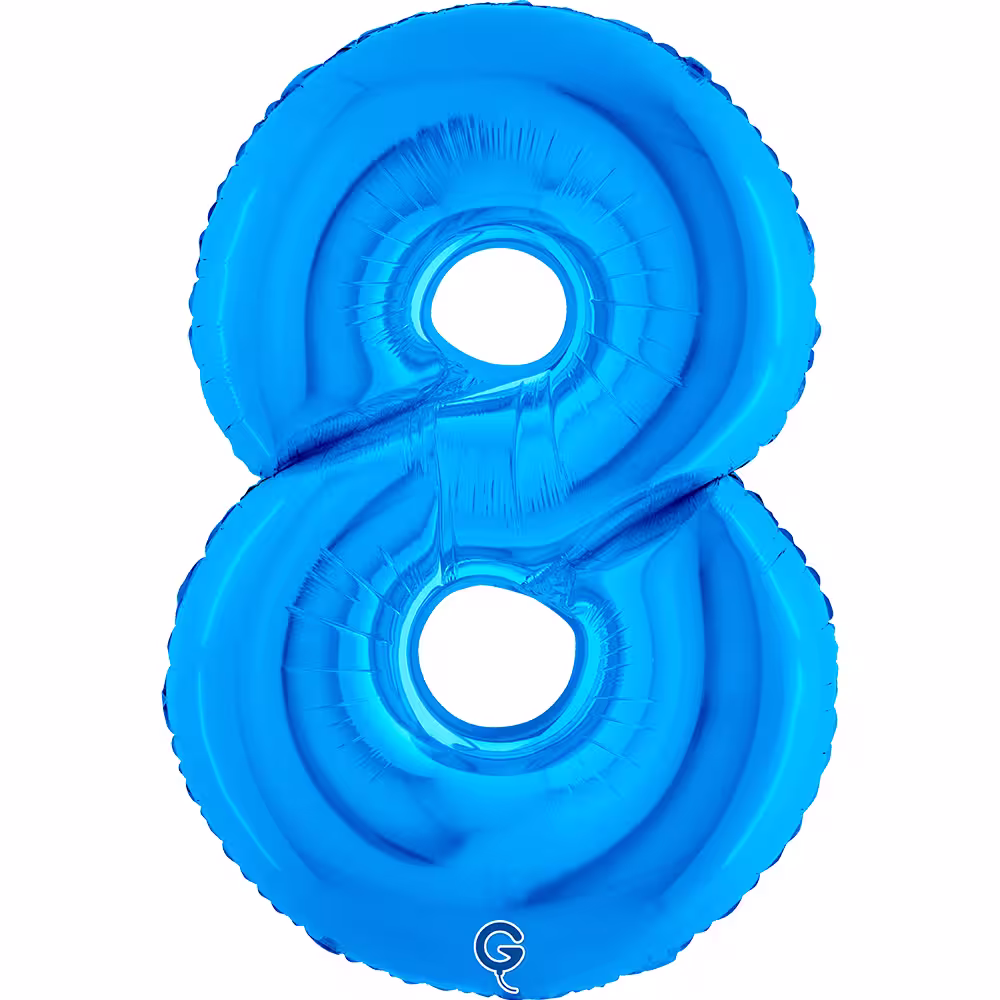 Folienballon Zahl Blau – Bild 9