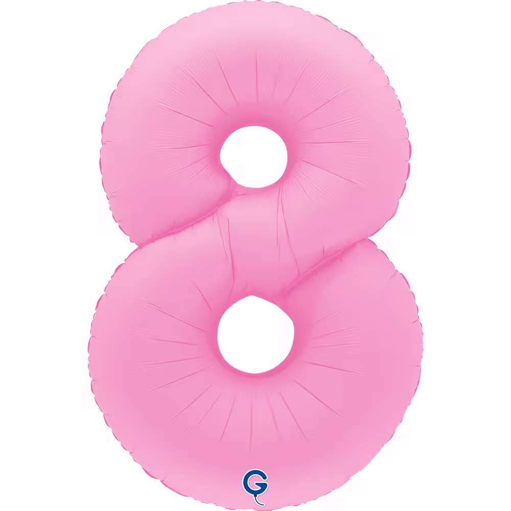 Folienballon Zahl Pastel-Rosa – Bild 9
