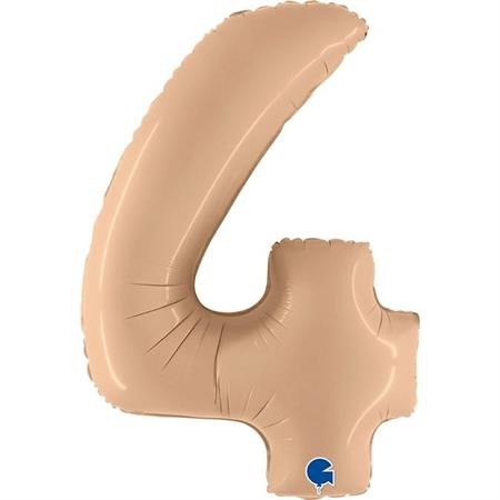 Folienballon Zahl Satin-Nude – Bild 1
