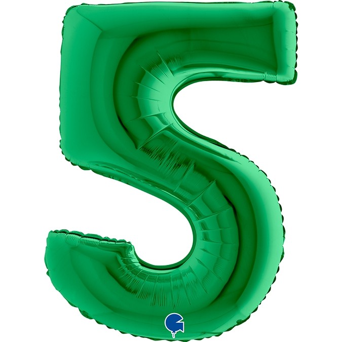 Folien Ballon Zahl Grün – Bild 3