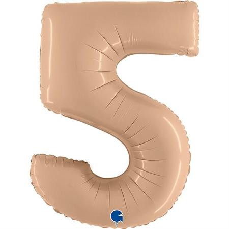 Folienballon Zahl Satin-Nude – Bild 2