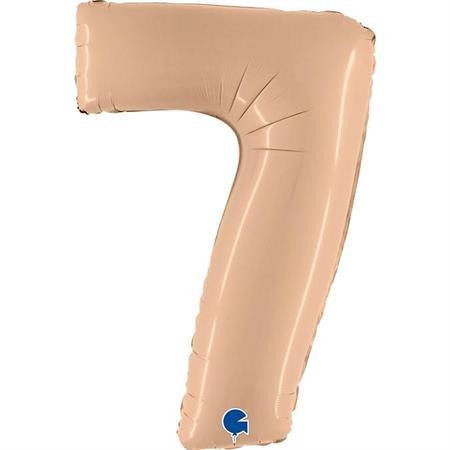 Folienballon Zahl Satin-Nude – Bild 3