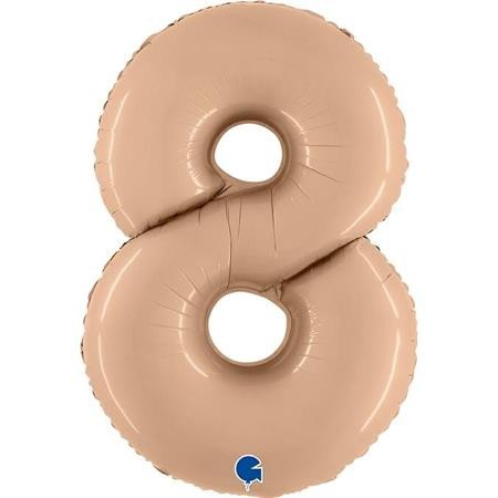 Folienballon Zahl Satin-Nude – Bild 4