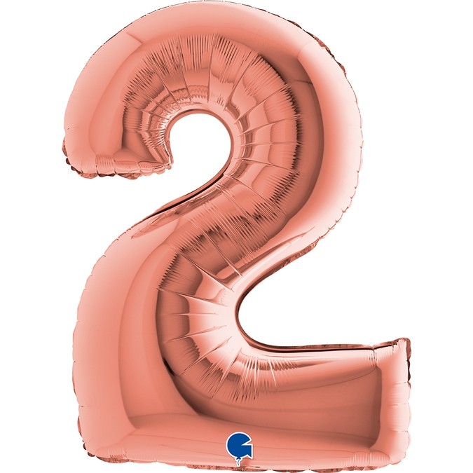 Folien Ballon Zahl Rose-Gold – Bild 1