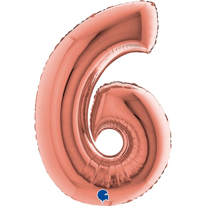 Folien Ballon Zahl Rose-Gold – Bild 5