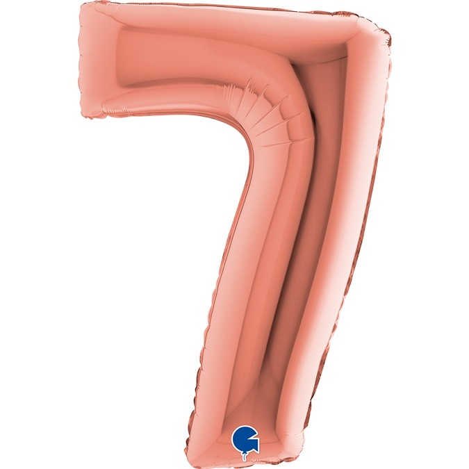Folien Ballon Zahl Rose-Gold – Bild 6